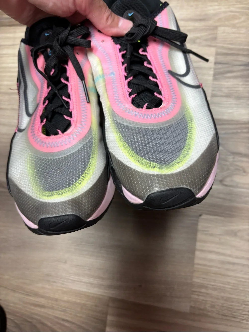 Nike Women’s Air Max 2090 Pink, Black & Neon Green Sneakers - Picture 2 of 5